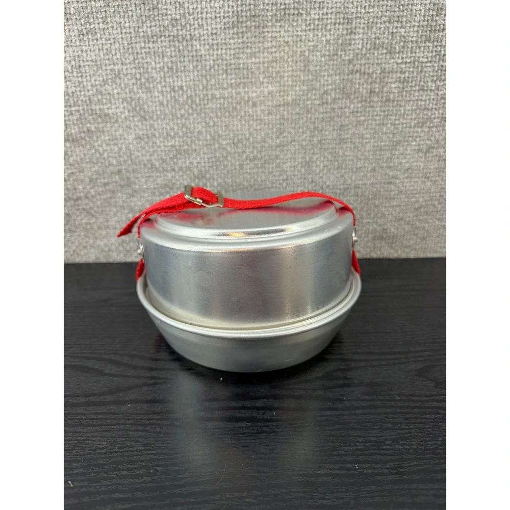 Mirro Backpacker Camping Mess Kit Silver Aluminum Vintage 8 pc Set outdoor
